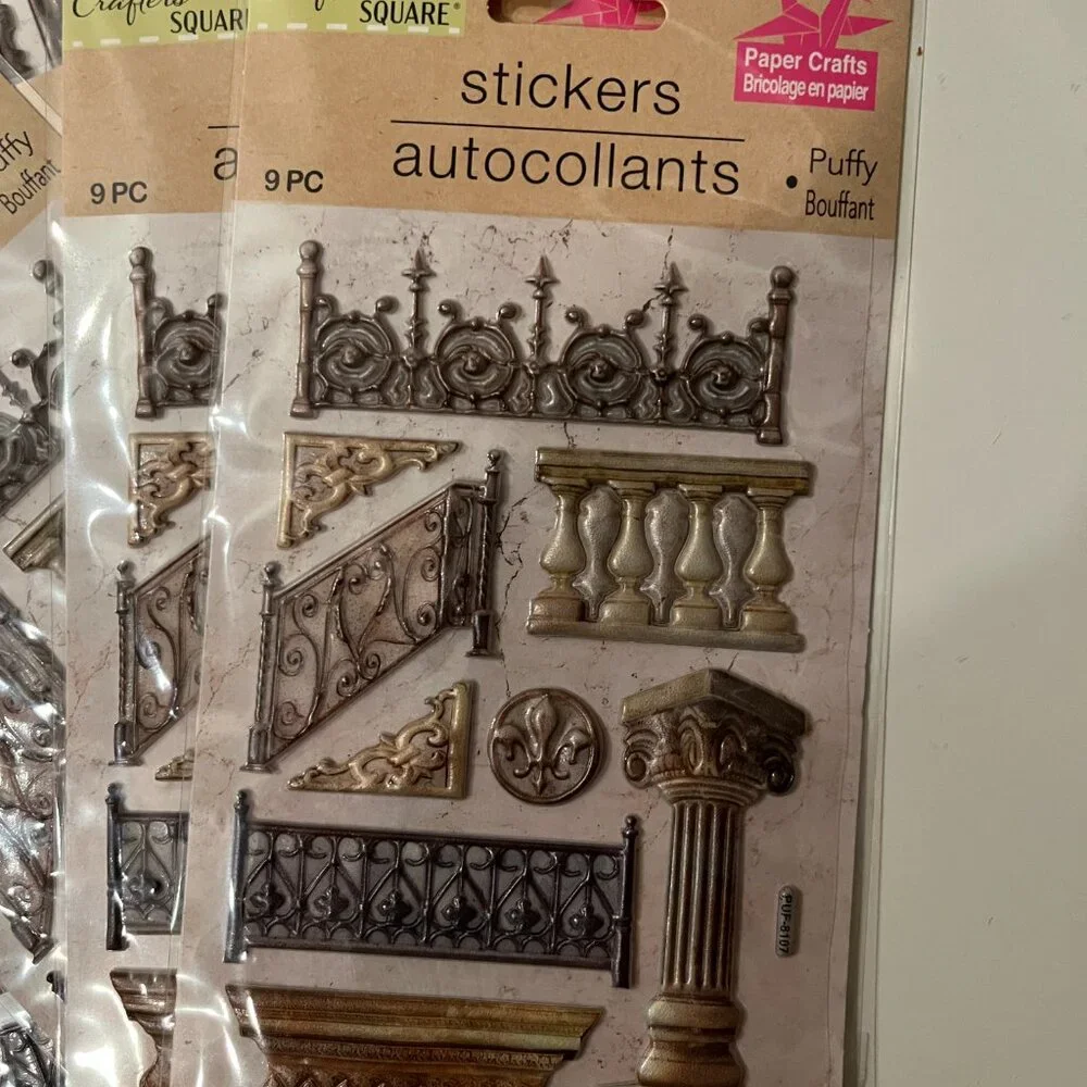 Architecture Themed Puffy Stickers (10‎ packs! New!)